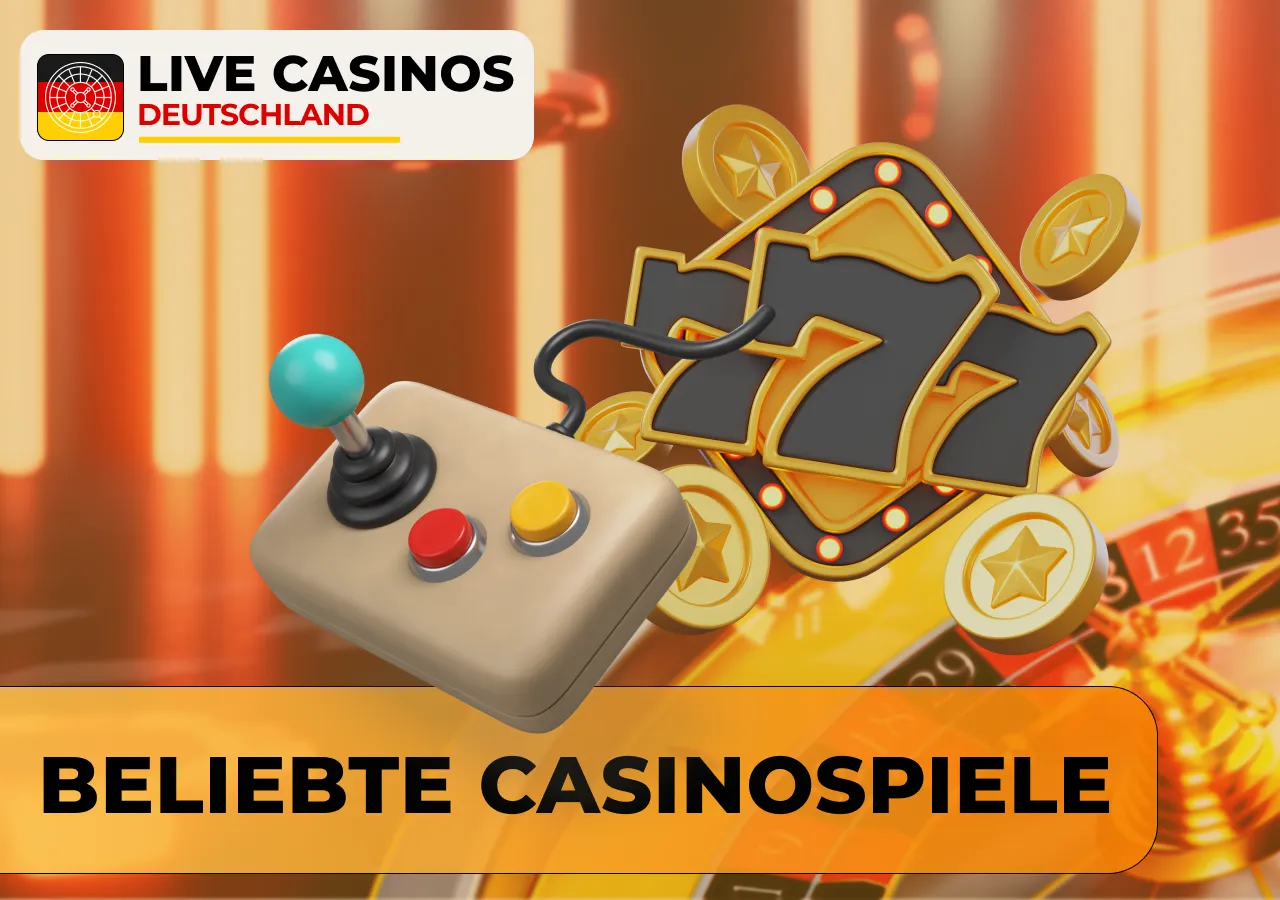 Beliebte Casinospiele mit Spielautomaten, Roulette und Kartenspielen.