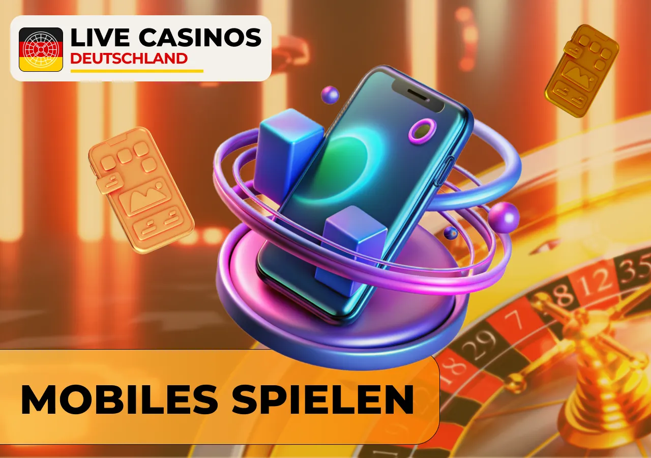 Mobiles Spielen in Online-Casinos in Deutschland über Smartphones und Tablets.